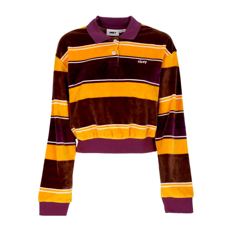 Georgia Damen-Langarmpolo Polo L/s Beetroot Multi