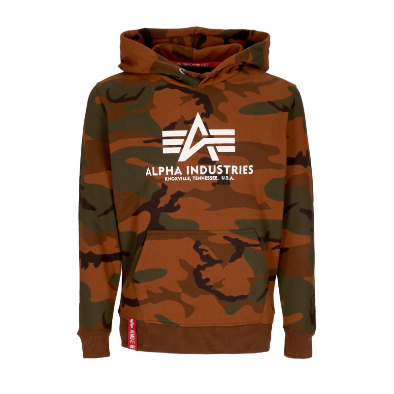 Herren Basic Hoodie Burned Camo