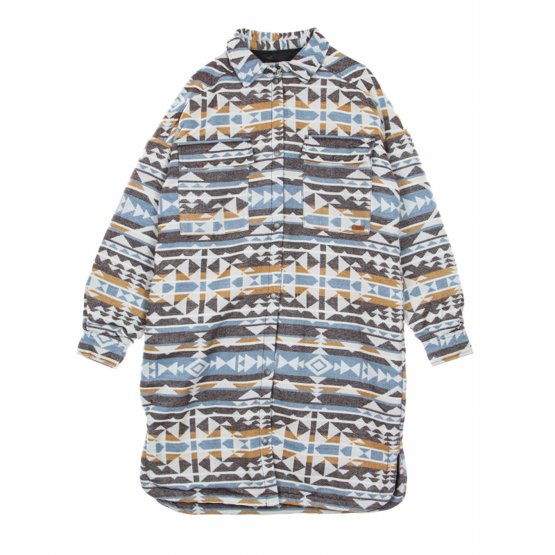 Coach Jacket Damen Team Sherpa Mantel Camel