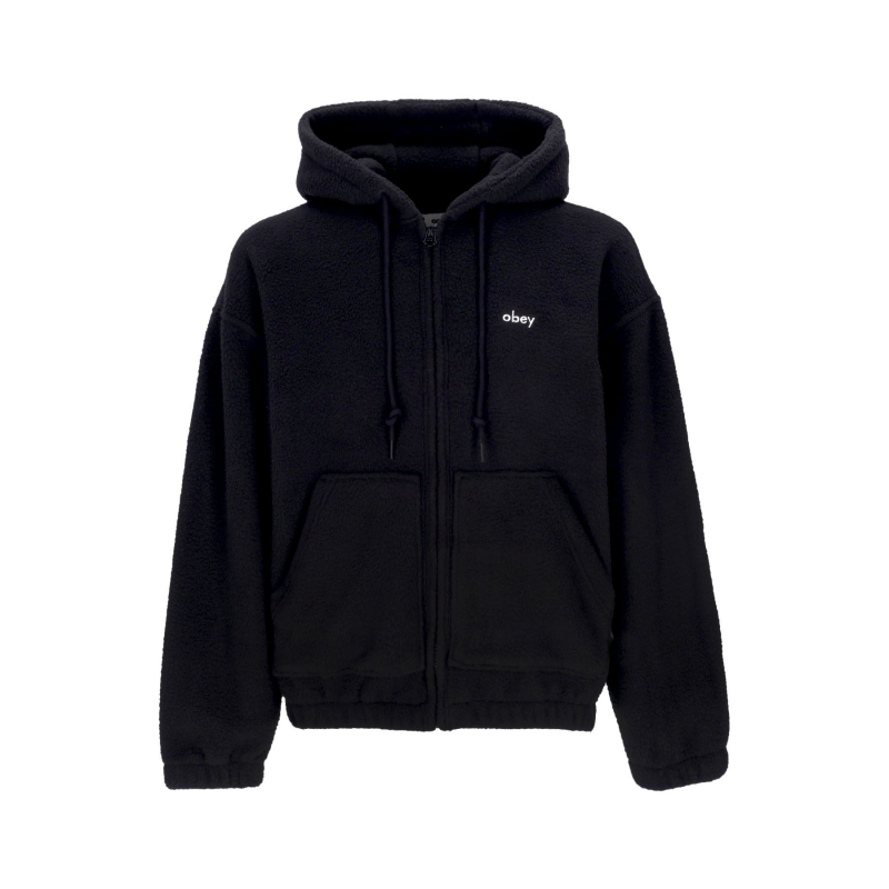 Herren Gaze Hood Jacke Schwarzer Kapuzenpullover mit ReiBverschluss