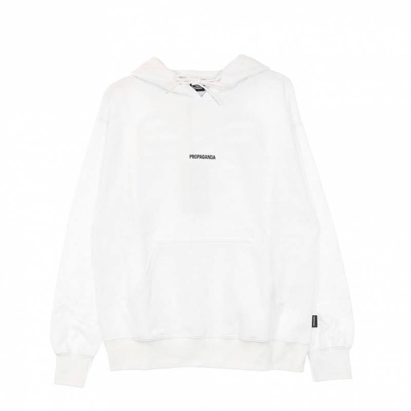 Leichtes Kapuzen-Sweatshirt fur Herren, Ribs Hoodie, WeiB