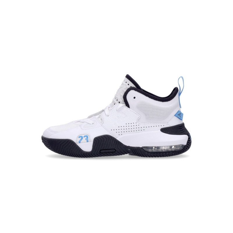 Jordan Stay Loyal 2 Hoher Herrenschuh in WeiB/Schwarz/Universitatsblau