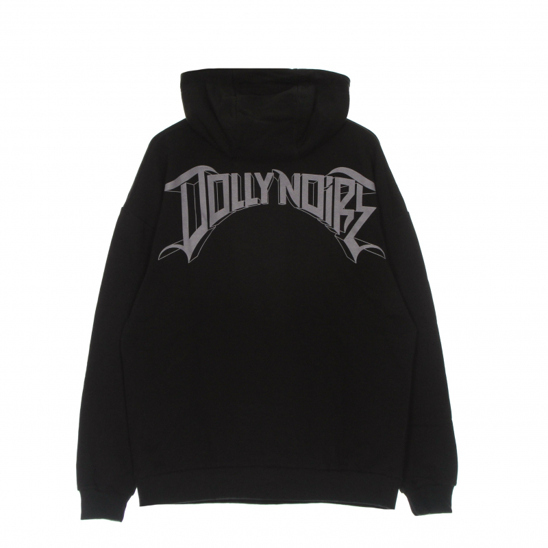 Leichtes Herren-Sweatshirt mit Kapuze und 3D-Schriftzug in Schwarz