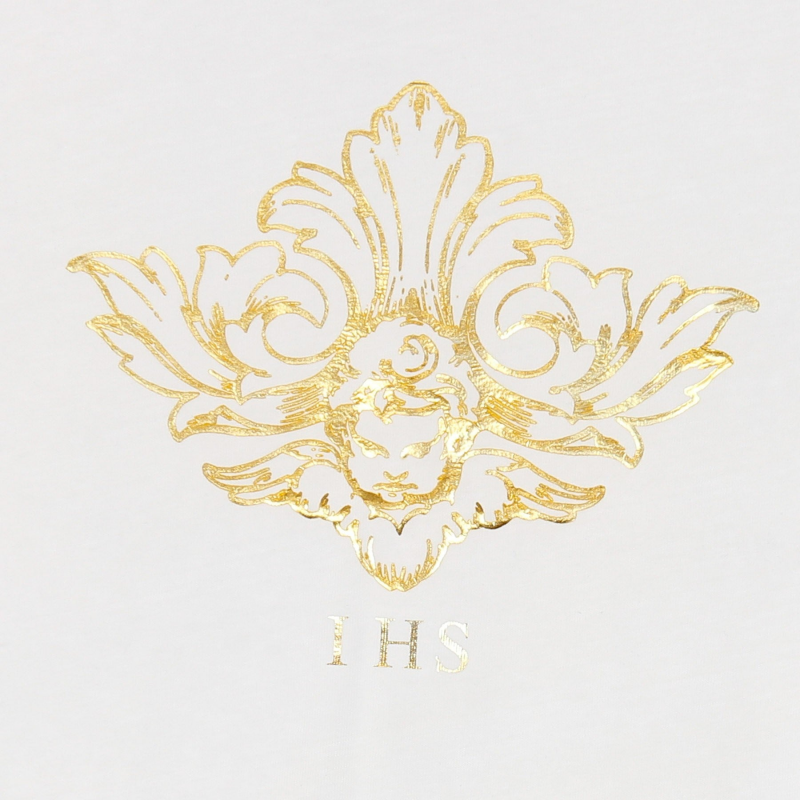 Herren T-Shirt 3D-Druck Flames & Angel Tee WeiB