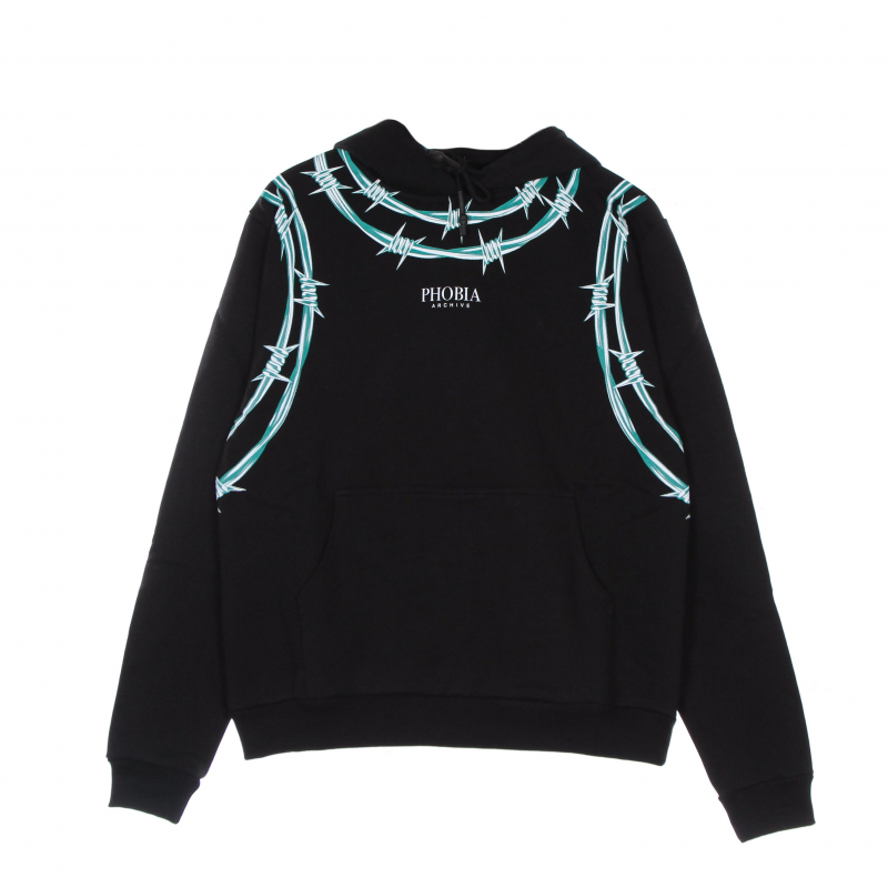 Leichtes Herren-Sweatshirt mit Kapuze, gruner Stacheldraht-Hoodie