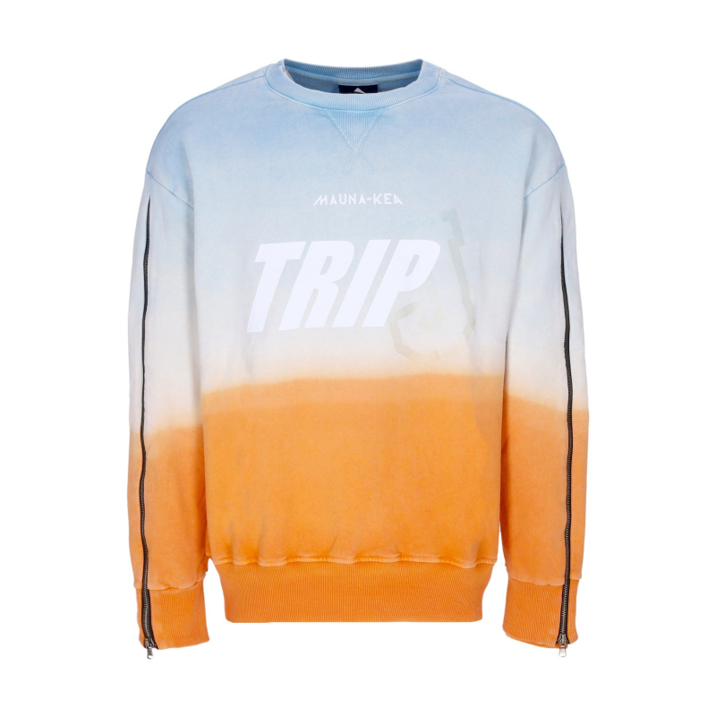 Degrade' Crewneck X Triple J Leichtes Herren-Sweatshirt mit Rundhalsausschnitt Cyan/Orange