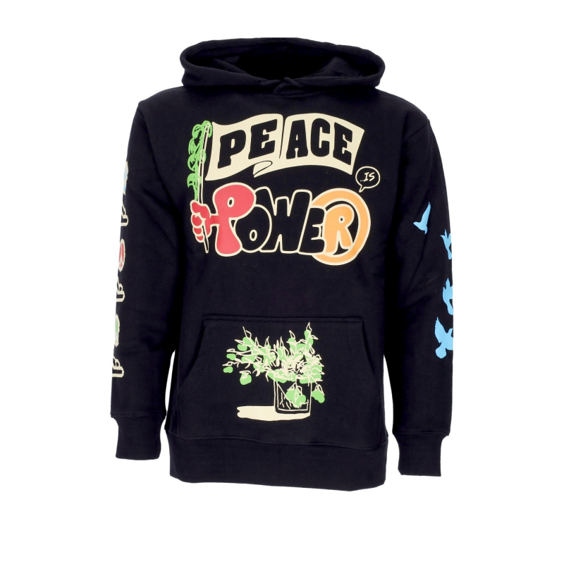Peace And Power Herren Kapuzenpullover Schwarz