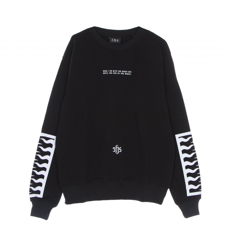 Leichtes Herren-Sweatshirt mit Rundhalsausschnitt Arcangelo Sweatshirt Schwarz