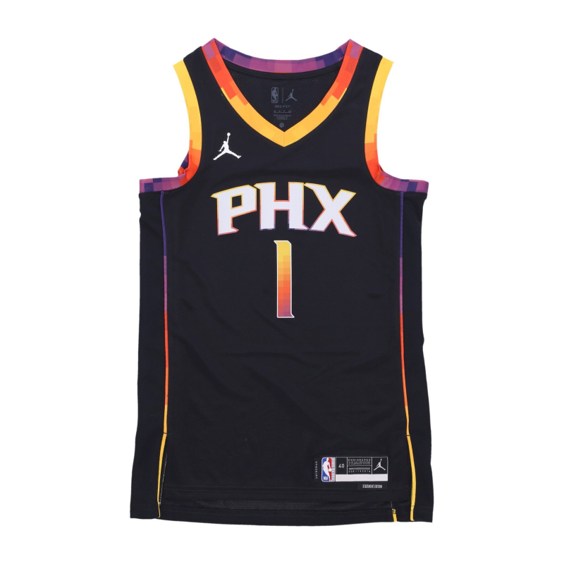 Herren NBA Statement Edition 22 Dri-fit Swingman Jersey Nr. 1 Devin Booker Phosun Schwarzes Tanktop