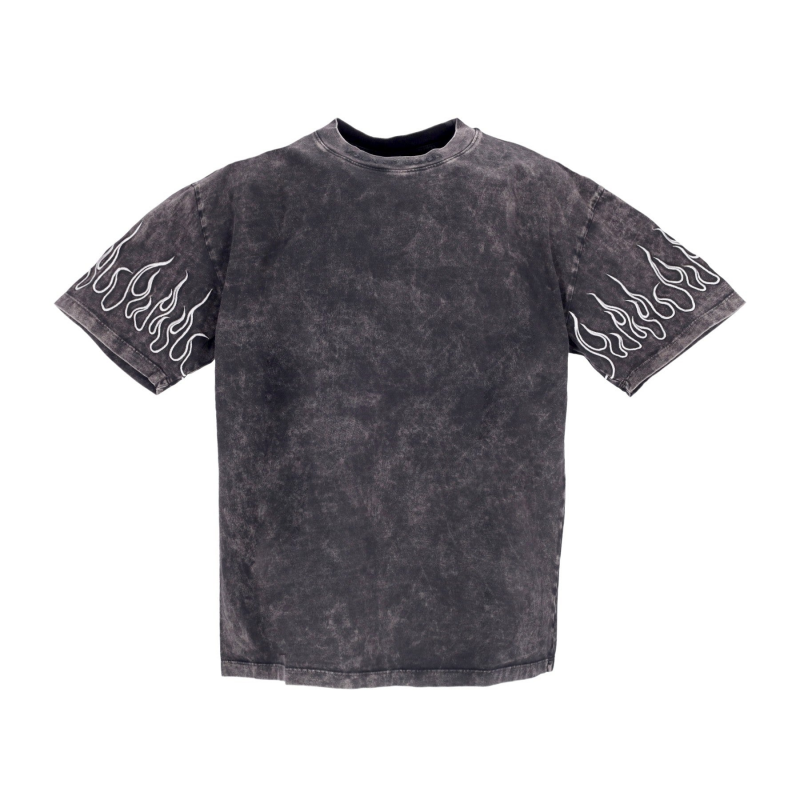 Herren-T-Shirt „Sticked Flames Tee“ in Grau/WeiB