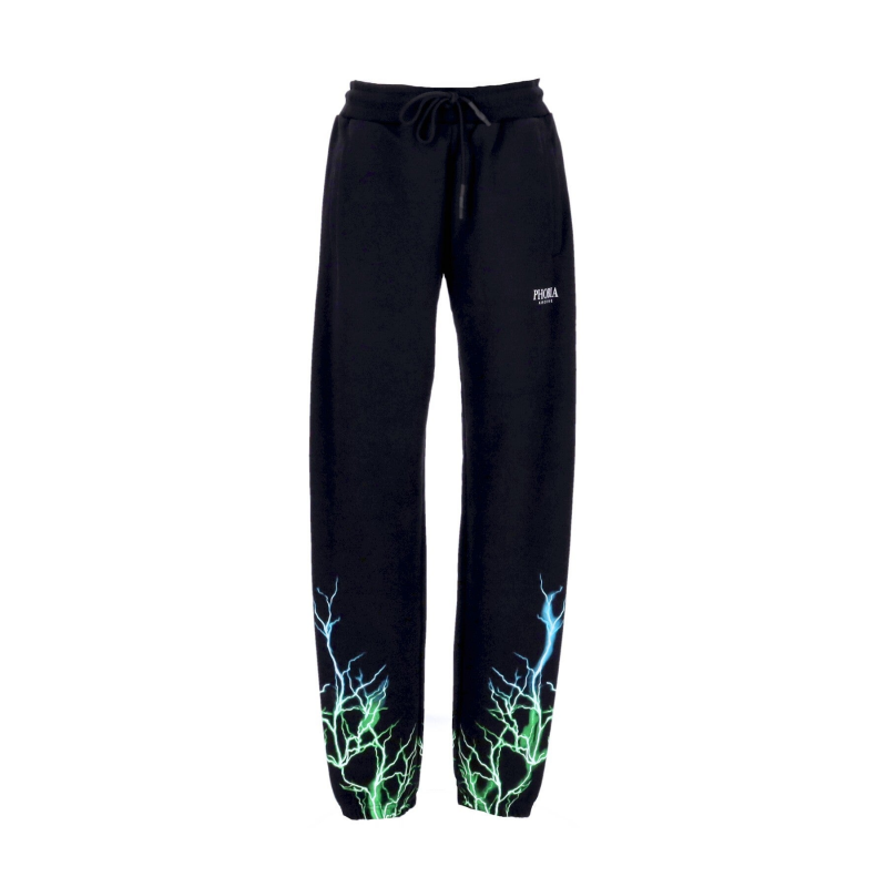 Leichte Herren-Trainingshose Lightning Pants Schwarz/Grun/Hellblau