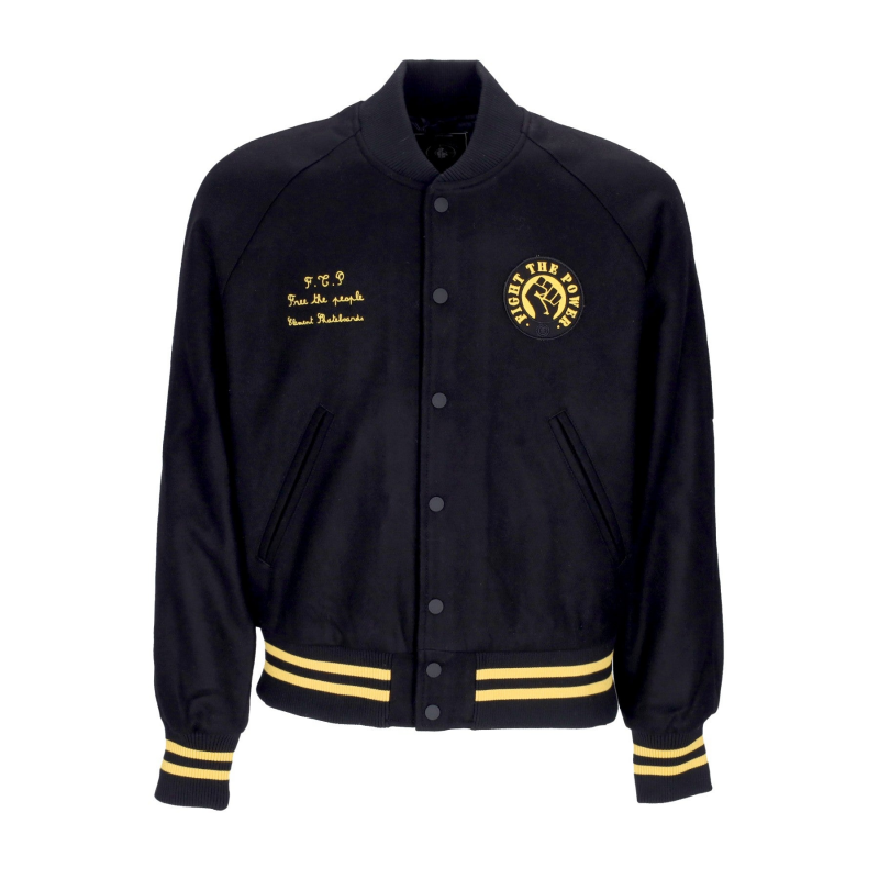 Herren Bomberjacke Pexe Ftp Baseballjacke Flint Black