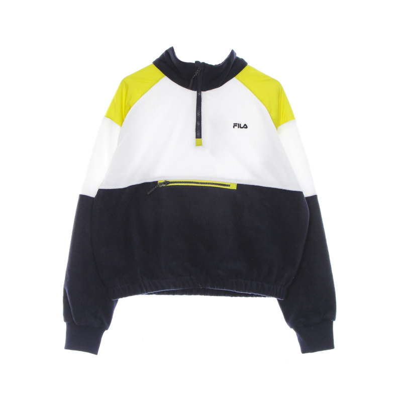 Yvonne Damen-Sweatshirt mit hohem Kragen und halbem ReiBverschluss aus Fleece