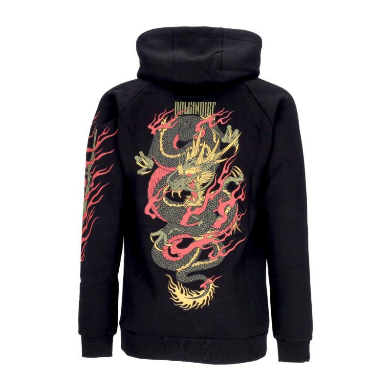 Herren Kapuzenpullover Ryu Dragon Hoodie Schwarz