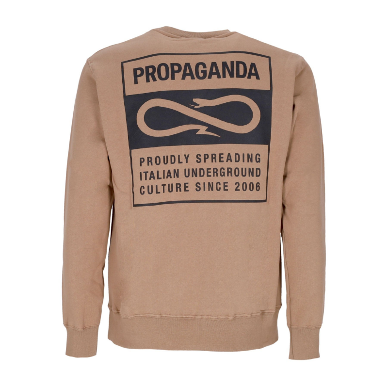 Label Crewneck Herren-Sweatshirt Camel