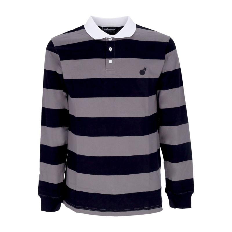 Pacific Herren-Langarm-Poloshirt L/s Rugby Schwarz