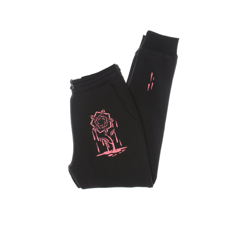 Fleece-Trainingshose fur Herren, Jogginghose mit Rosenstickerei