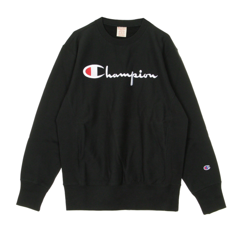 Leichtes Herren-Sweatshirt mit Rundhalsausschnitt, Rundhals-Sweatshirt, Schwarz