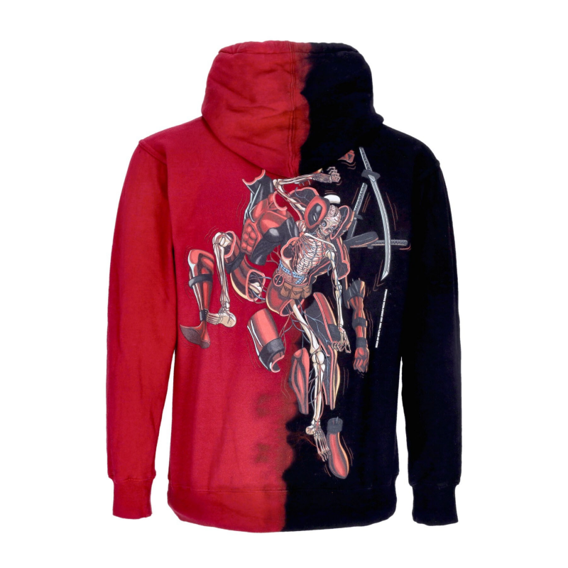 Deadpool Split Dye Hoodie Herren Hoodie X Marvel X Nychos Rot