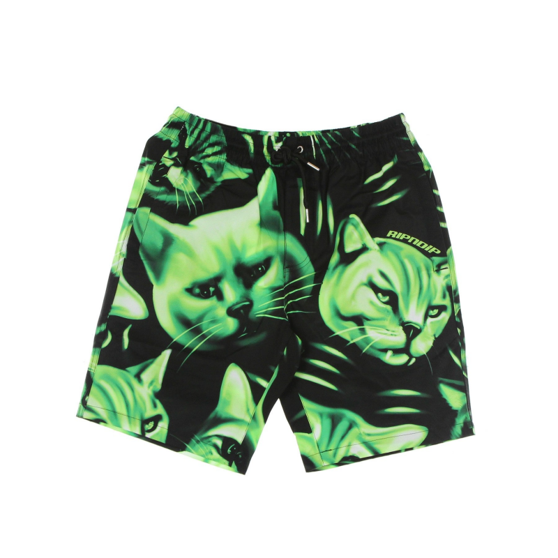 Herren Neon Nerm Badeshorts Schwarz