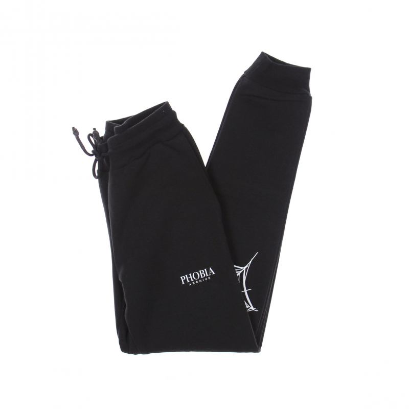 Leichte Herren-Trainingshose, weiBe Hose mit Spinnennetz-Aufdruck