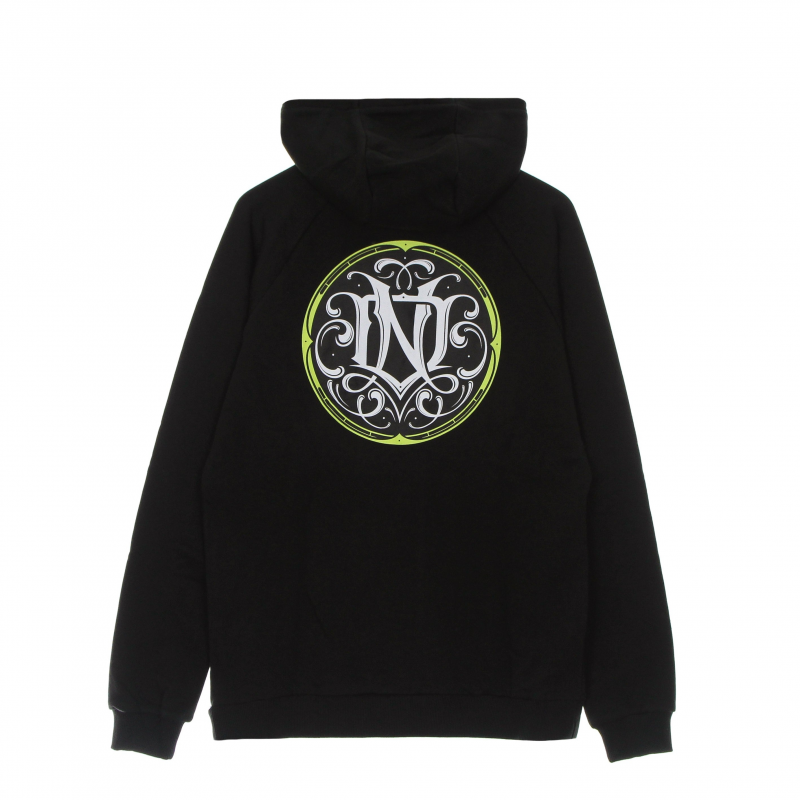 Leichtes Herren-Sweatshirt mit Kapuze und Monogramm-Hoodie in Schwarz