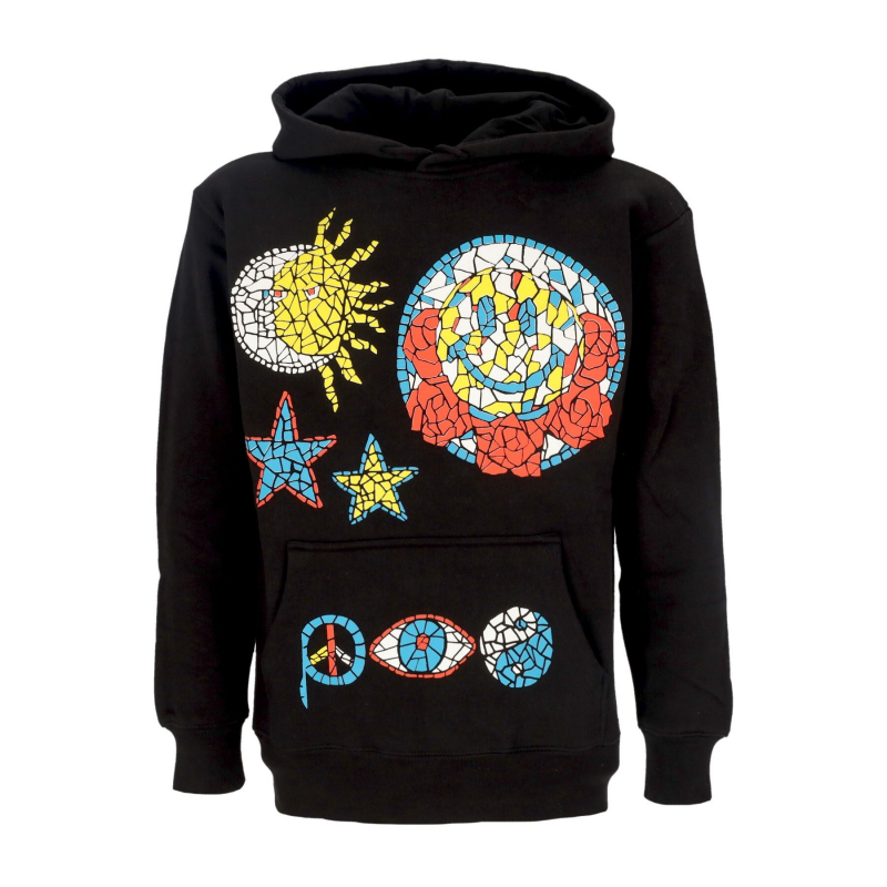 Herren-Kapuzenpullover „Mosaic Hoodie X Smiley“ in Schwarz