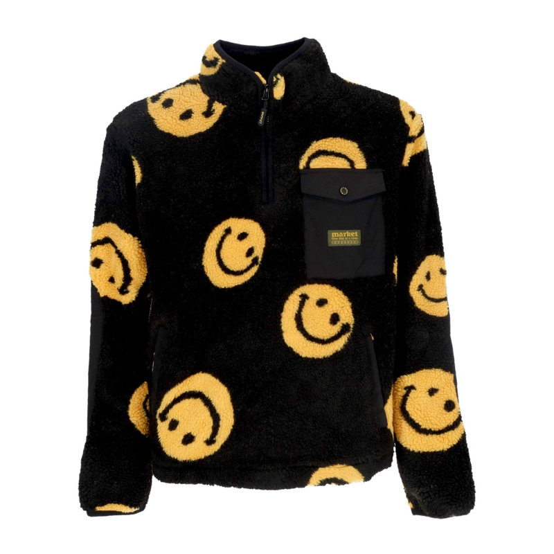 Allover-Print-Jacke fur Herren X Smiley Black Teddy Bear