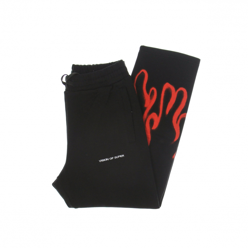Leichte Herren-Trainingshose Spray Flames Hose Schwarz/Rot