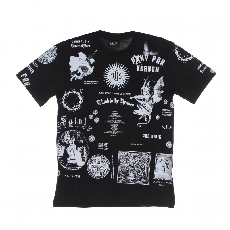 T-Shirt Man Solid Manifest Tee Schwarz