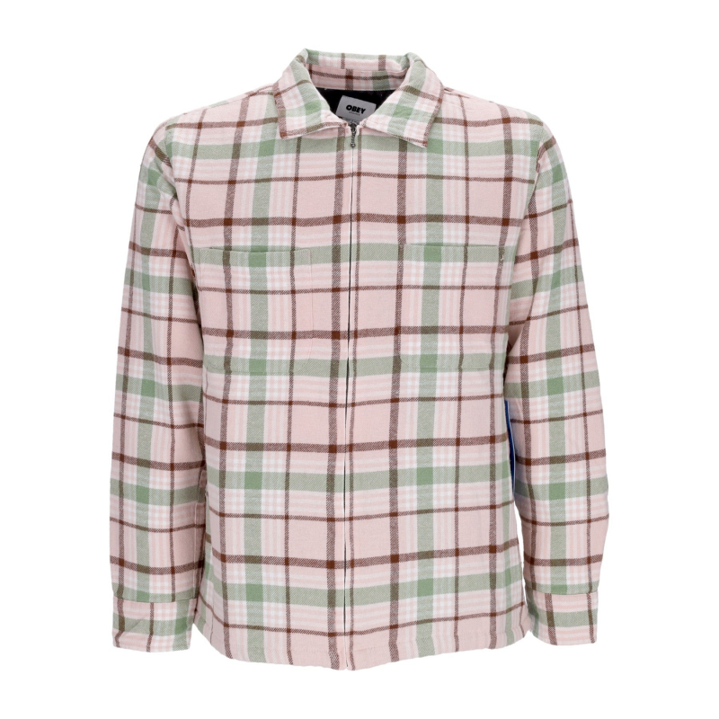 Dom Shirt Jacket Herren wattiertes Hemd Pink Clay Multi