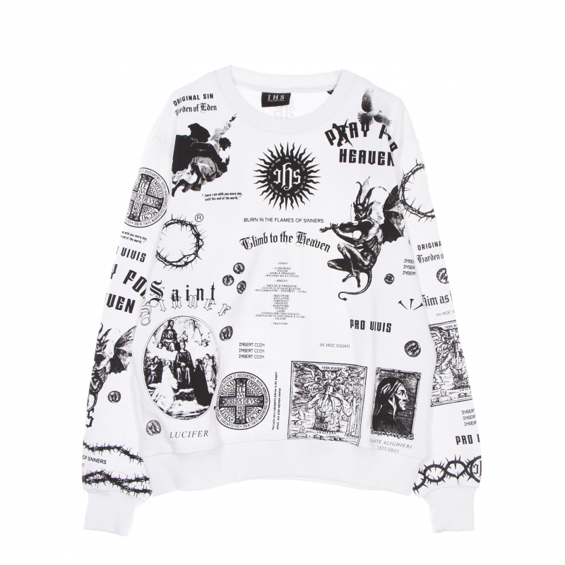 Leichte Crewneck Man Solid Manifeste Sweatshirt WeiB