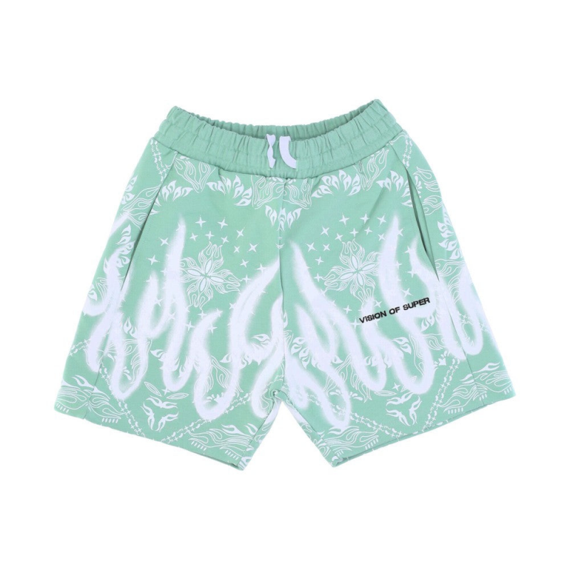 Herren-Trainingsshorts mit Bandana-Print, Grun