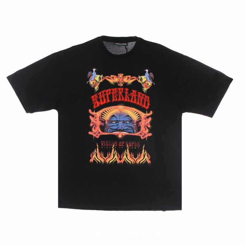 Superland Print Tee Schwarzes Herren-T-Shirt