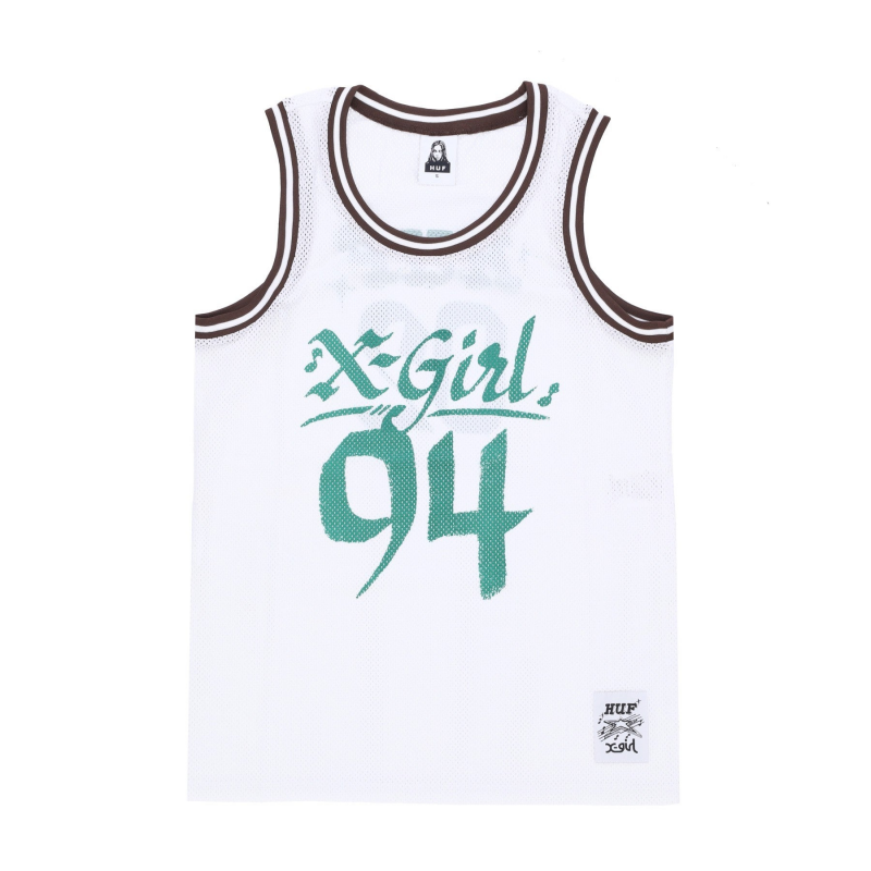 Damen-Basketball-Tanktop, Heimmannschaftstrikot, X-Girl, WeiB