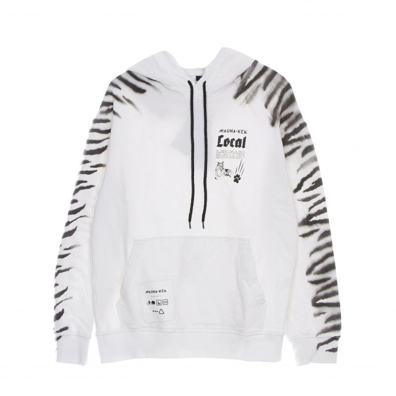Leichtes Kapuzen-Sweatshirt fur Herren, Tiger-Kapuzenpullover, WeiB