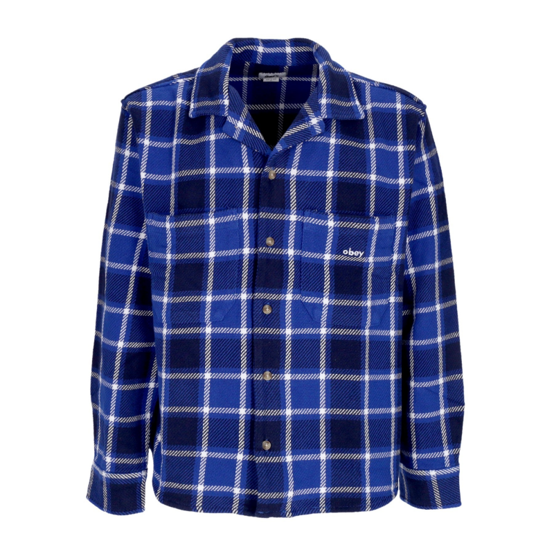Bigwig Herren Langarmshirt Plaid Woven L/s Surf Blue Multi