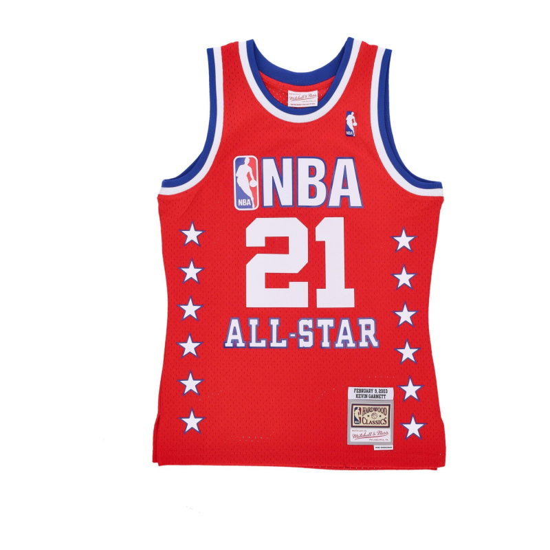 Herren-Basketball-Tanktop Nba Swingman Jersey Hardwood Classics Nr. 21 Kevin Garnett Team West
