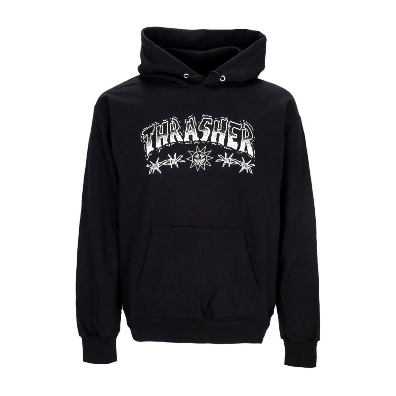 Stacheldraht-Hoodie fur Herren in Schwarz