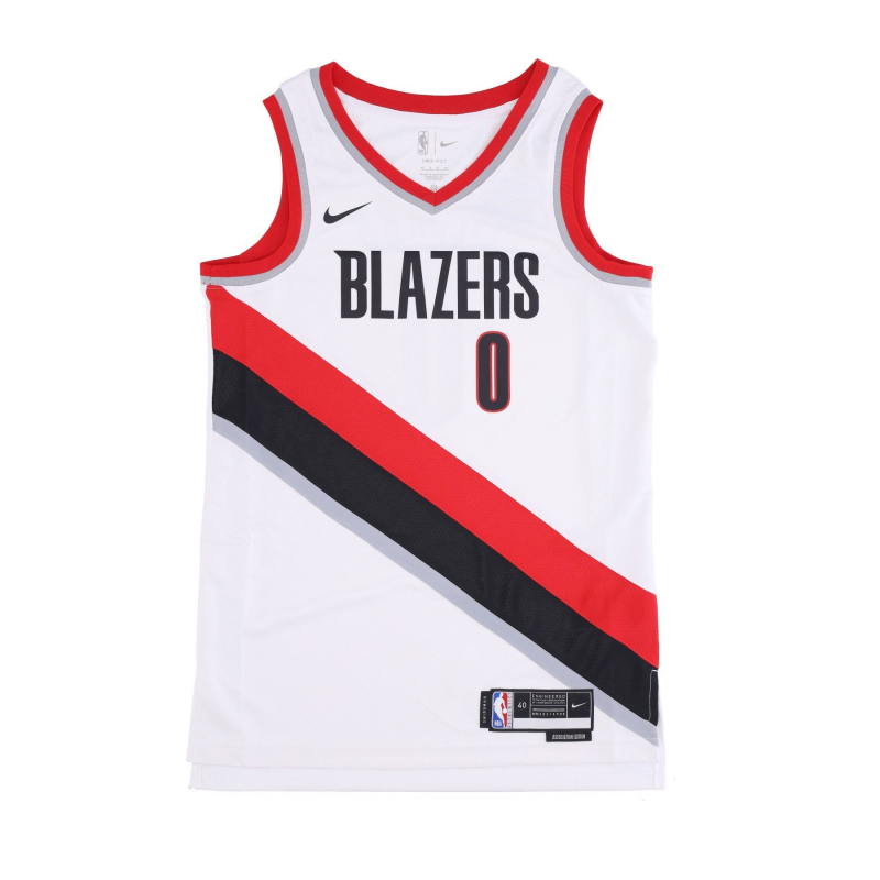 Herren-Basketball-Tanktop Nba Dri-fit Swingman Jersey Association Edition 2022/23 Nr. 0 Damian Lillard Porbla
