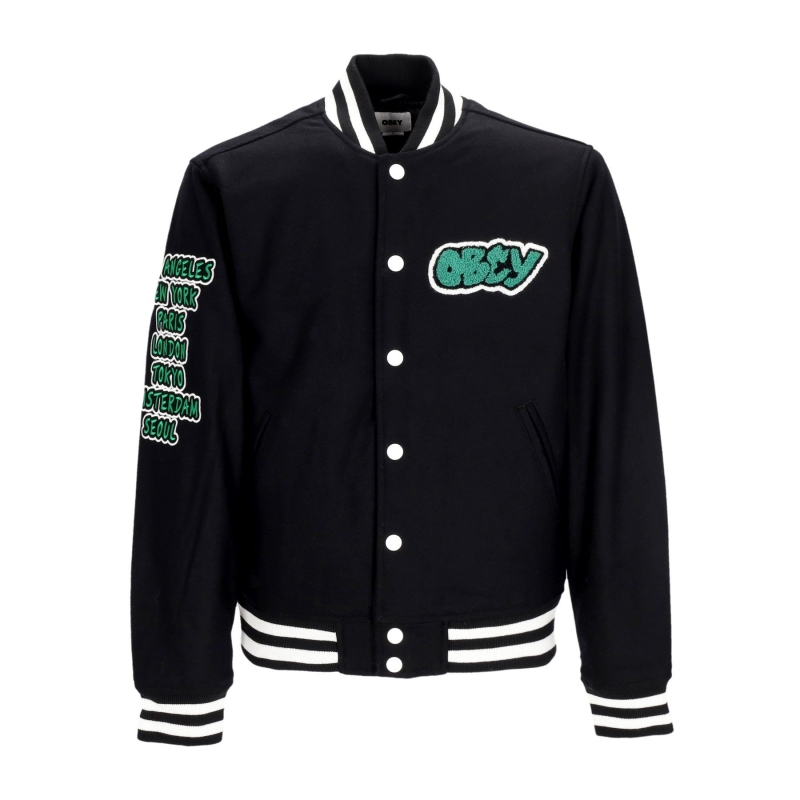 Roll Call Varsity Jacket Herren Collegejacke Schwarz