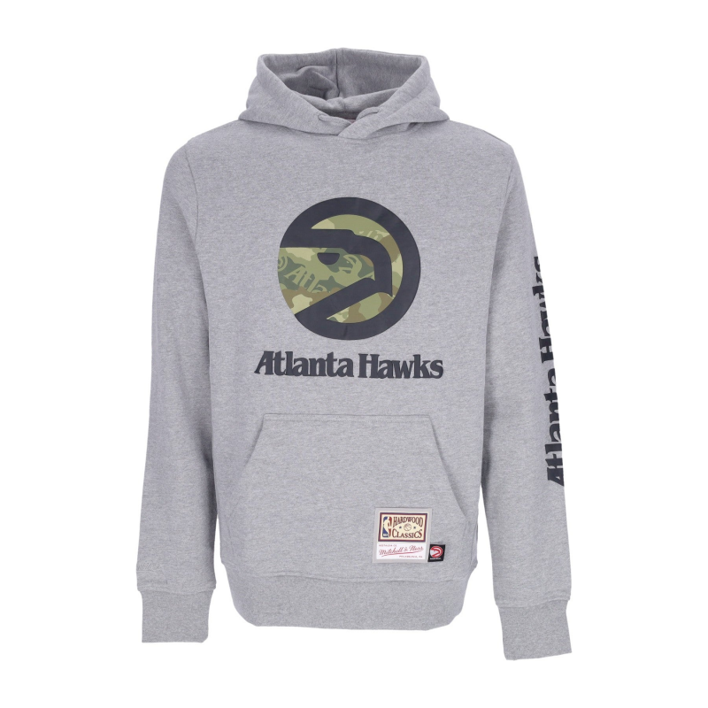 Herren-Hoodie Nba Ghost Green Camo Hoodie Hardwood Classics Atlhaw Grey Heather