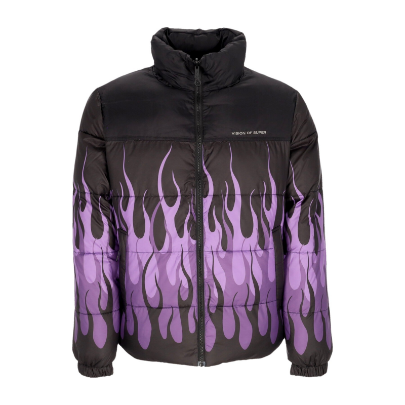 Puffy Jacket Herren Daunenjacke Schwarz/Lila