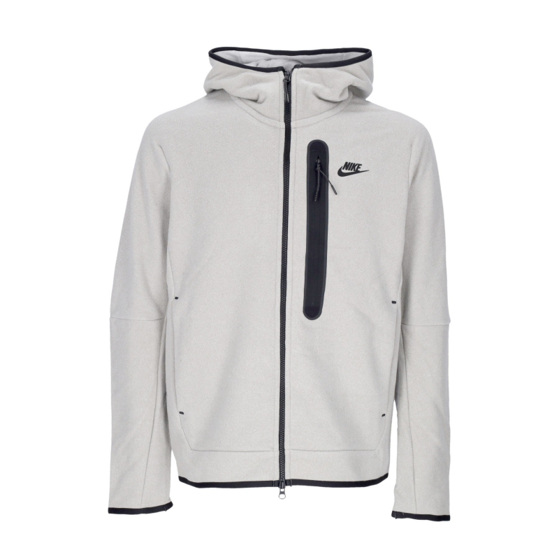 Herren-Hoodie mit ReiBverschluss, Sportswear Tech Fleece, Winter-Hoodie mit durchgehendem ReiBverschluss, Cobblestone/Schwarz