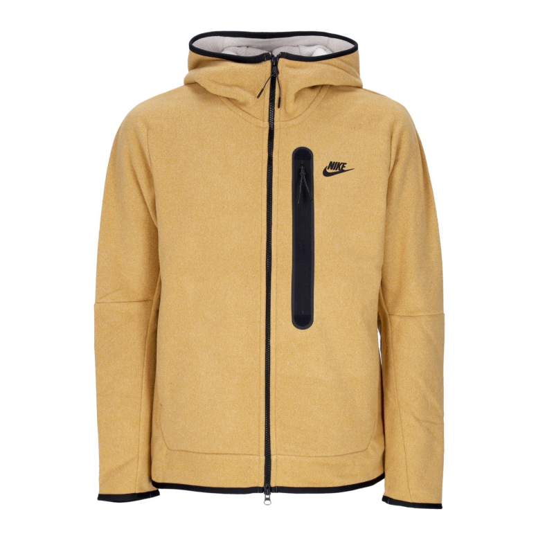 Herren-Kapuzenpullover mit ReiBverschluss, Sportswear Tech Fleece, Winter-Hoodie mit durchgehendem ReiBverschluss, Elemental Gold/Schwarz