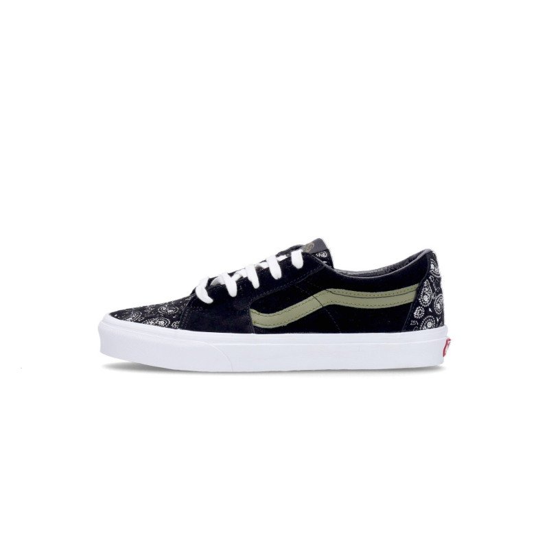 Niedriger Herrenschuh Sk8-low Paisley Wildleder Schwarz