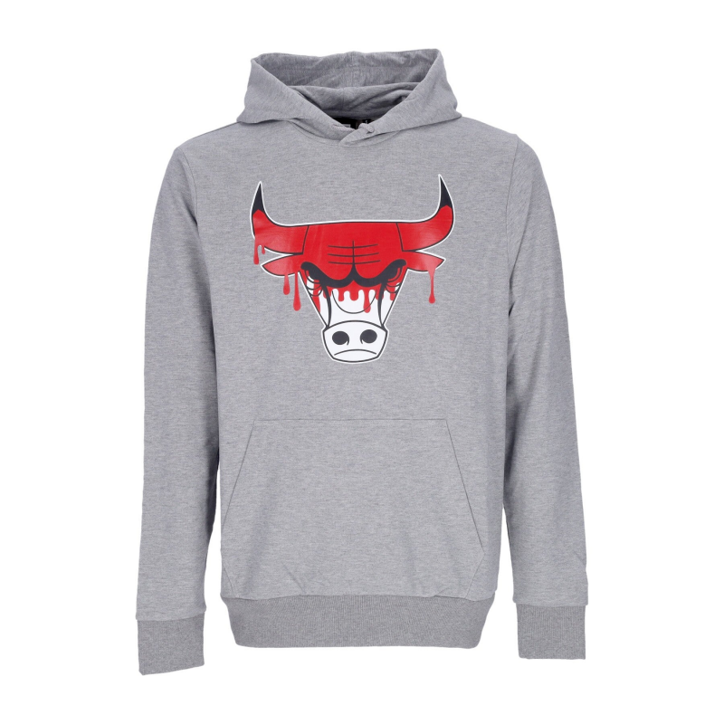 Leichter Herren-Hoodie NBA Drip Logo Hoodie Chibul Heather Grey/Front Door Red
