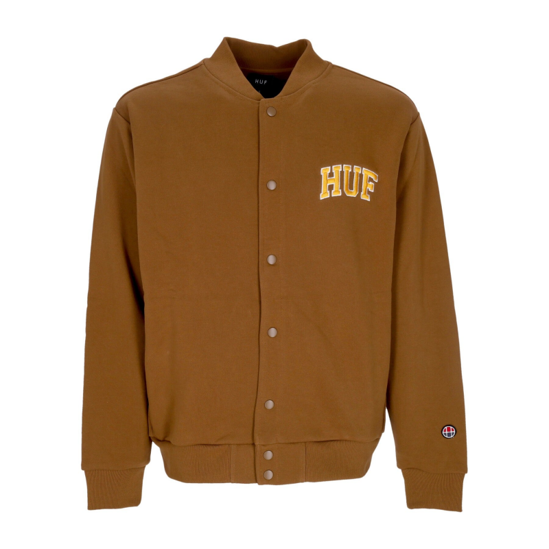 Leichtes College-Sweatshirt fur Herren, sportlicher Cardigan aus Gummi