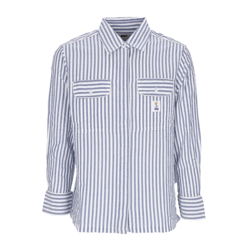 Elena Shirt Passende Sets Damen Langarmshirt Hellblau Multi