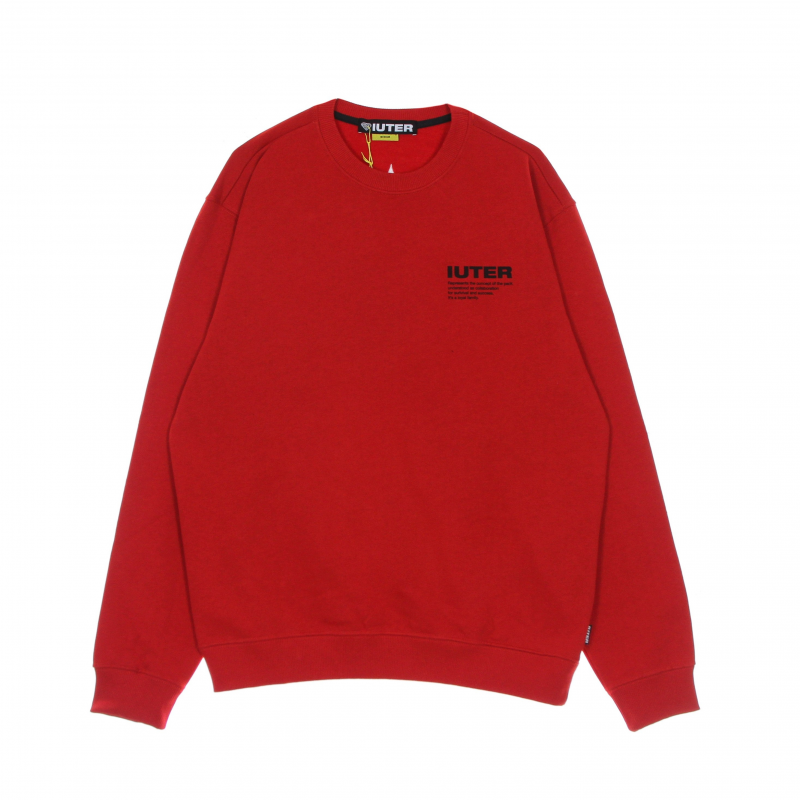 Herren-Sweatshirt mit Rundhalsausschnitt Info Crewneck Rot